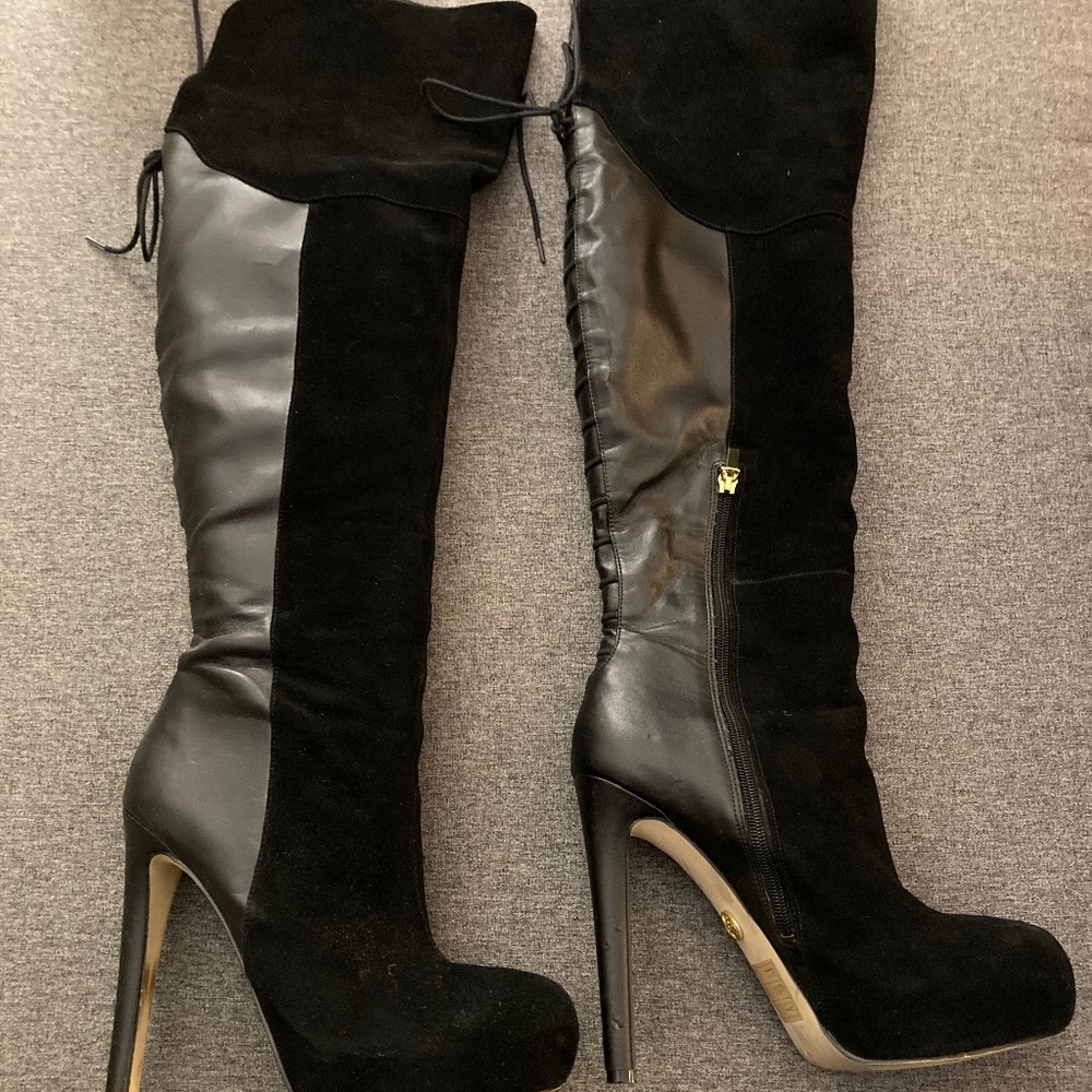Bebe over the knee black boot